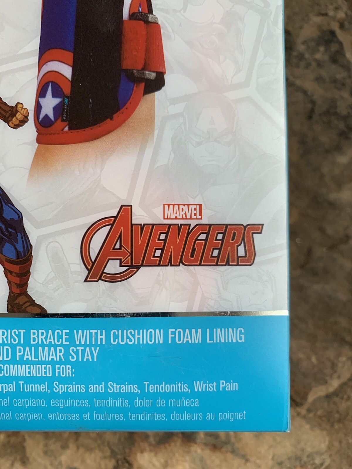 Marvel Captain American Wrist Brace. New. Donjoy Advantage Brand. Youth Left.
