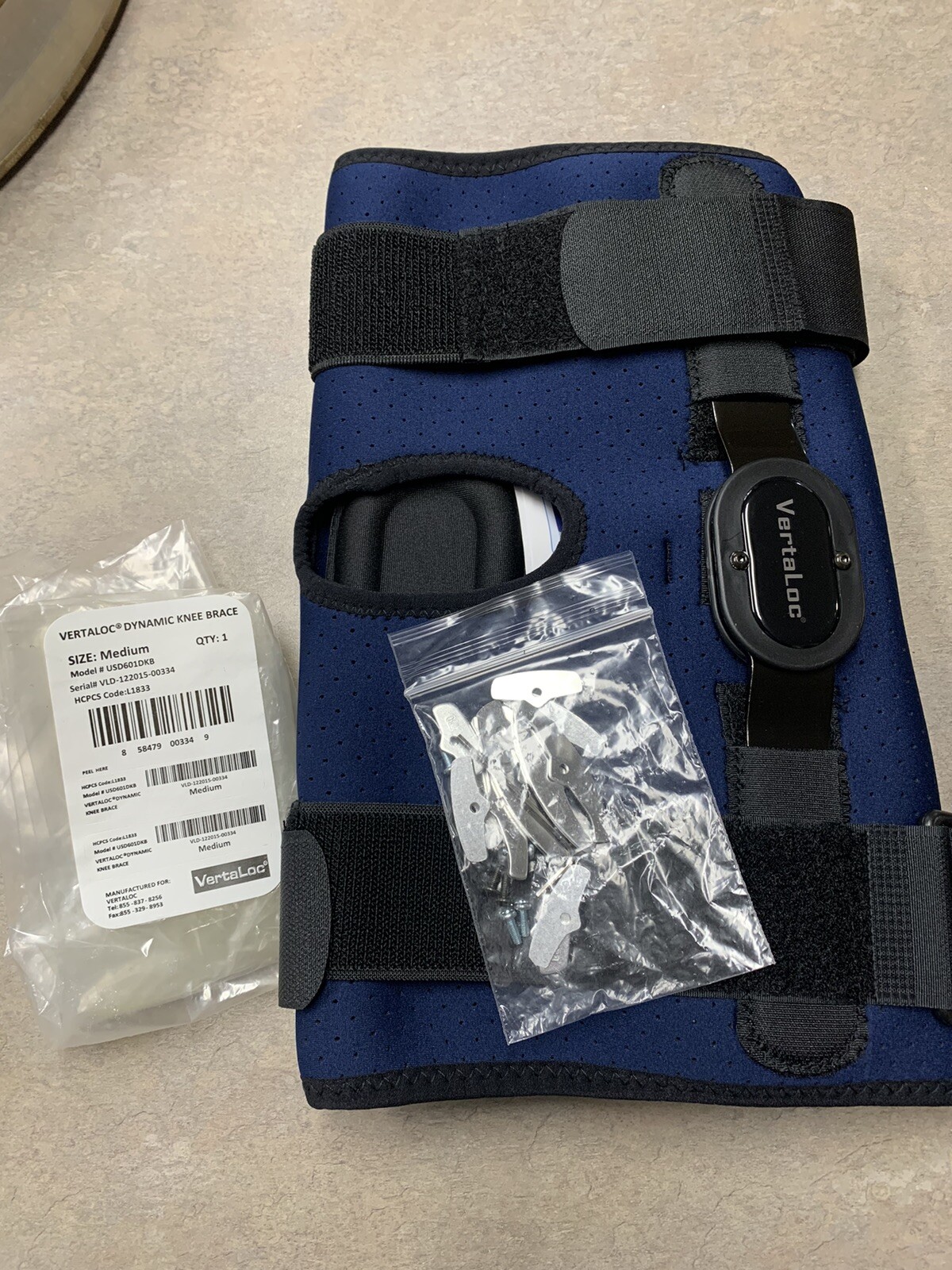 Vertaloc Dynamic Knee Brace Size Medium USD601DKB New In Original Sealed Package