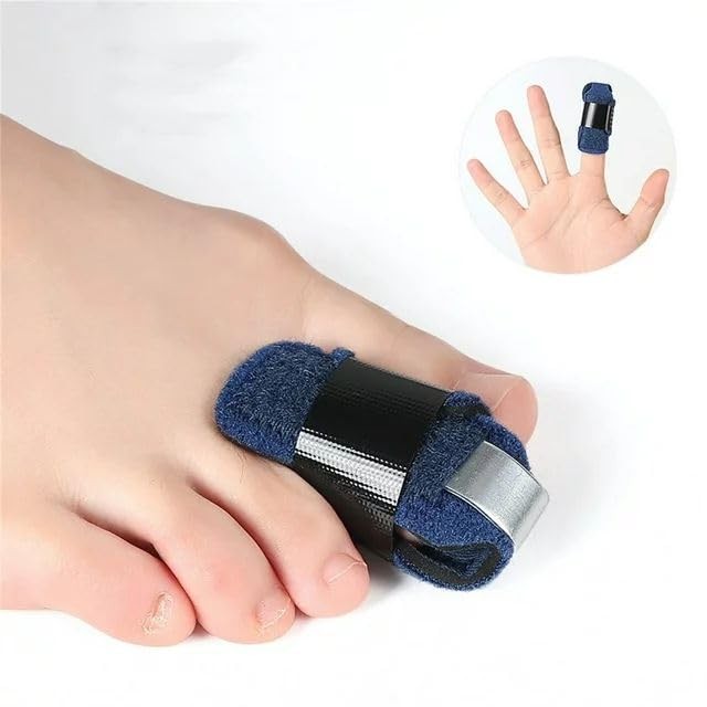 2Pcs Blue Toe Splint for Broken Toe U-Shaped Toes Corrector Brace Toes Straighte