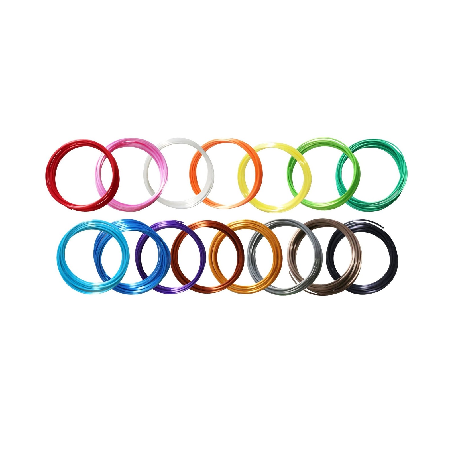 15 Bright Colors 1.75mm 3D Pen Silk PLA Filament Refill, Each Color 4m, Total…