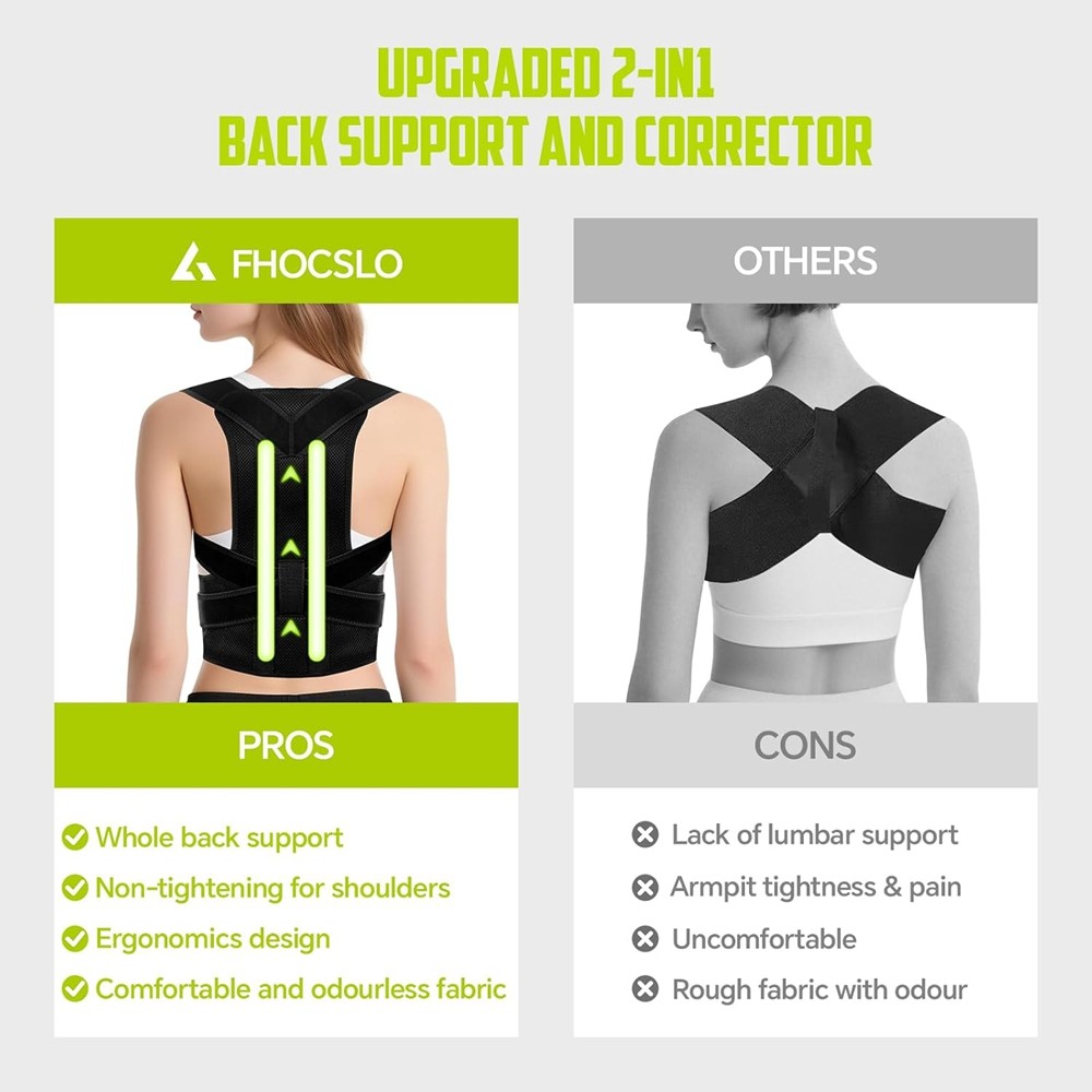 Comfortable Posture Improvement Corrector Full Back Pain Relief For Women/Men