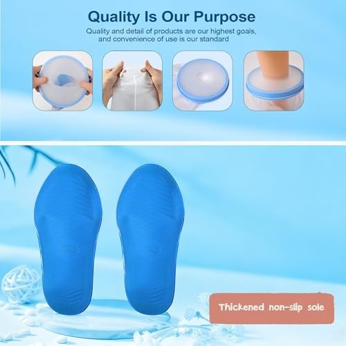 Waterproof Shower Boot Cover for Post-Surgery Foot, Non-Slip Ankle Cast Protecto
