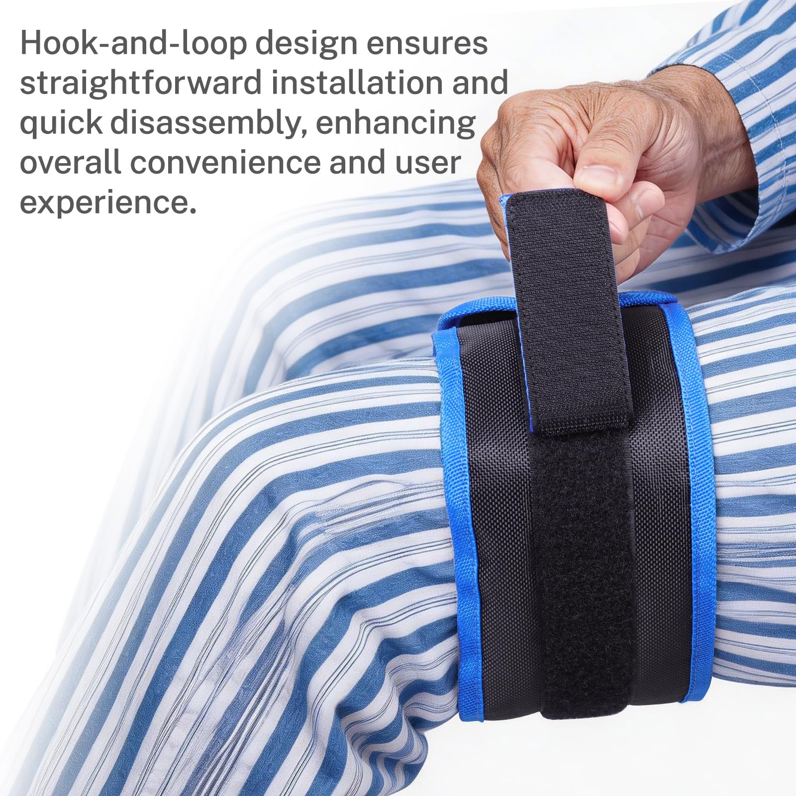 Leg Lifter Strap for Elderly & Disabled, Rigid Hand Strap & Foot Loop Mobility T