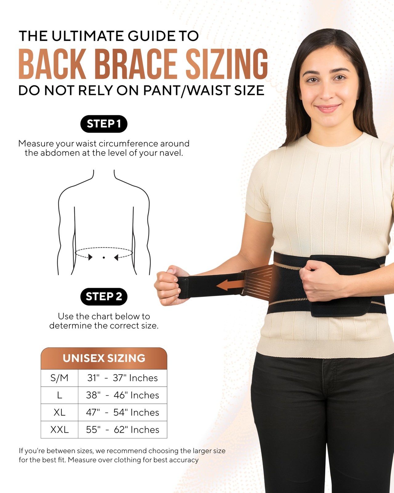 TheraCopper Copper Back Brace for Men & Women — Lumbar Support Large, Black