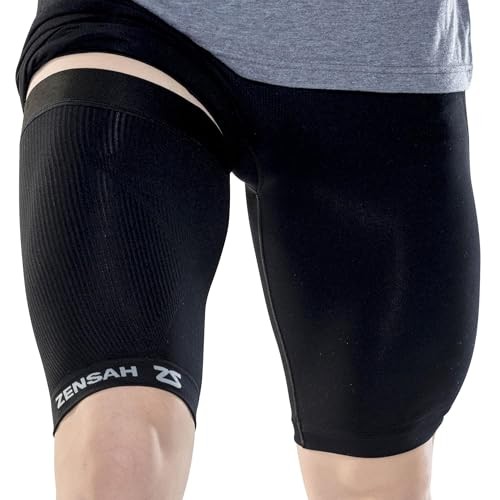 Thigh Compression Sleeve – Support for Pulled Large 1 Midnight Black