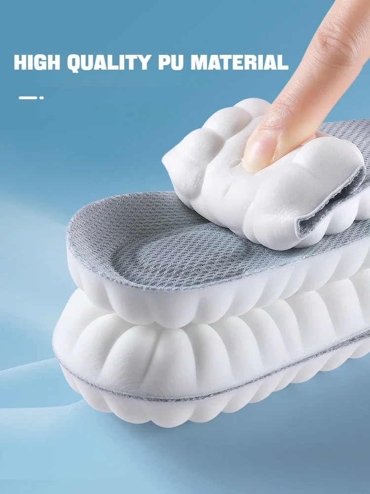 1Pair Arch Support Orthopedic Inserts Sports Shock Absorption Shoe Pads 4D Soft