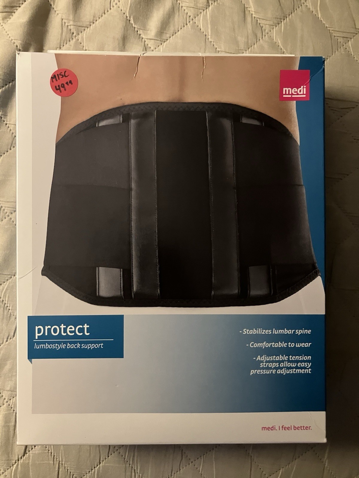 Medi Protect Lumbostyle Back Support Brace Black Size III K260623