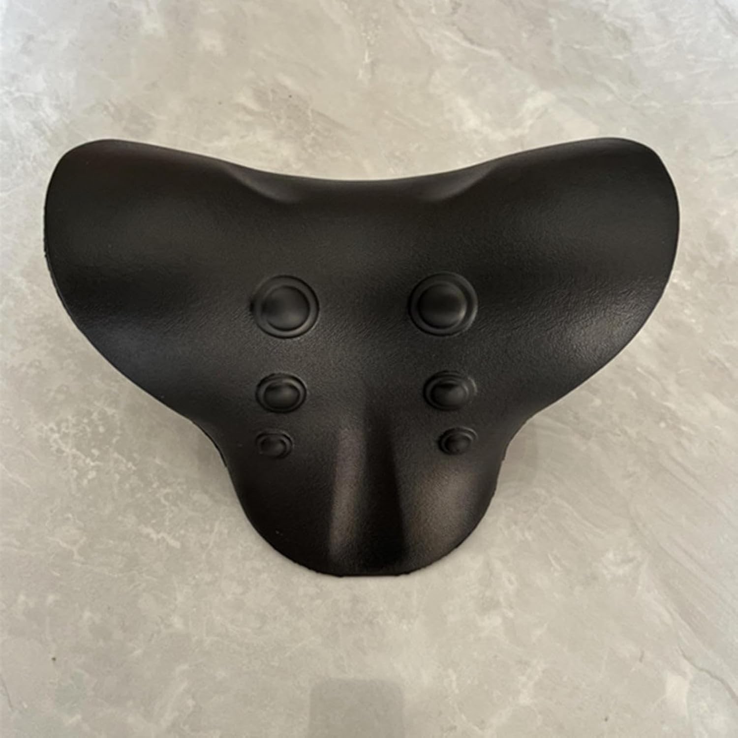 HqteK C- Type Cervical Vertebra Massage Pillow Cervical Brace Traction (Black)