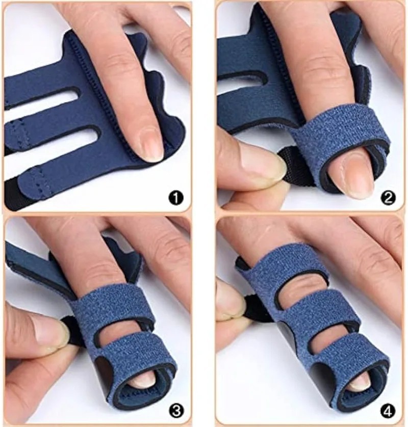 4 pcs Trigger Finger Splint , Finger Brace for Straightening or Support