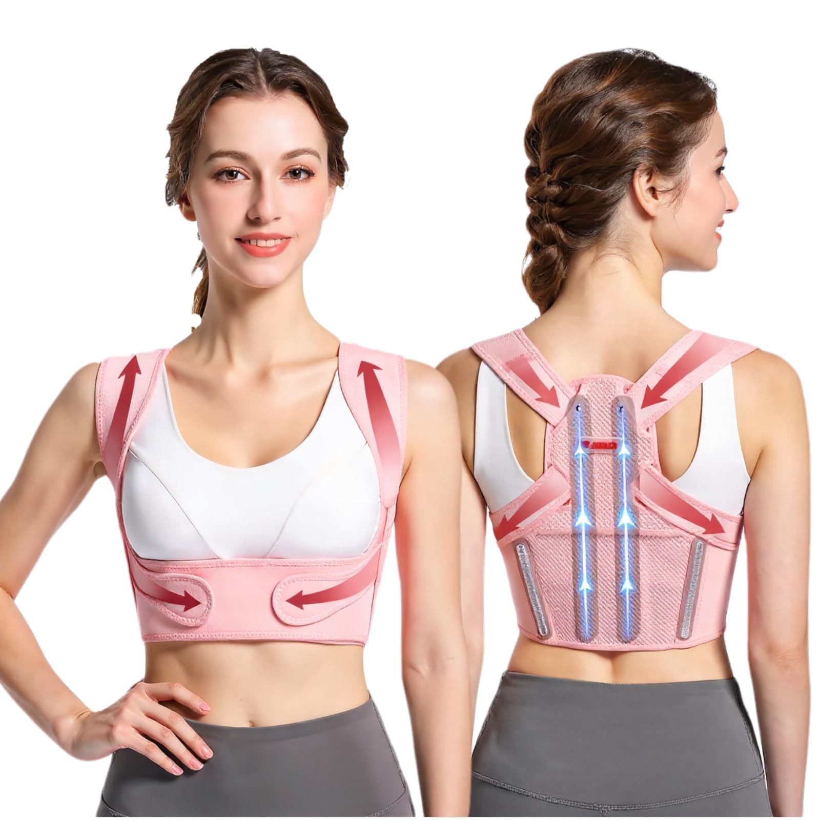 Women’s Adjustable Posture Corrector Brace for Back Neck Shoulder Support