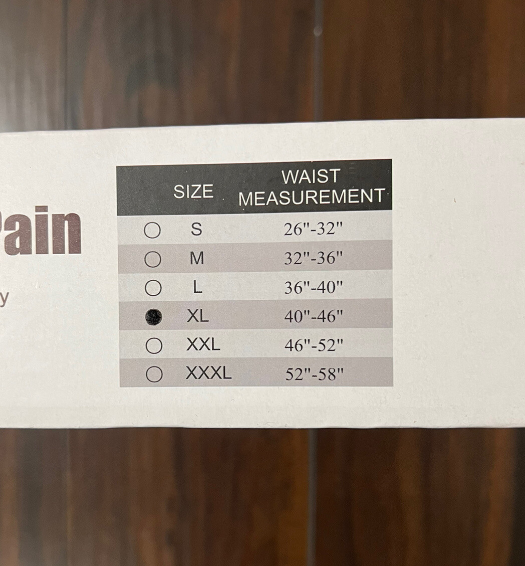 Z-Grav Decompression System Belt For Back Pain Relief Size XL