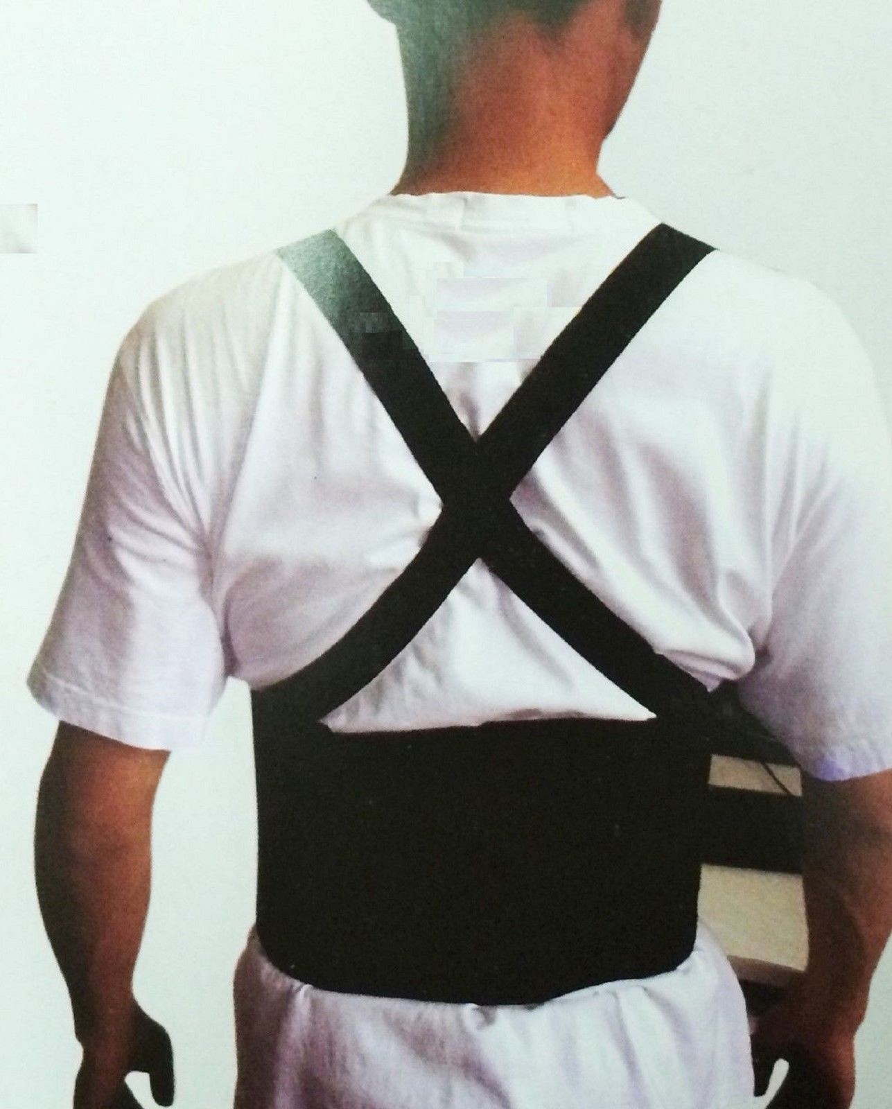 XL HeavyDuty Lift Lumbar Lower Back Waist Support Belt Brace Suspenders for Work