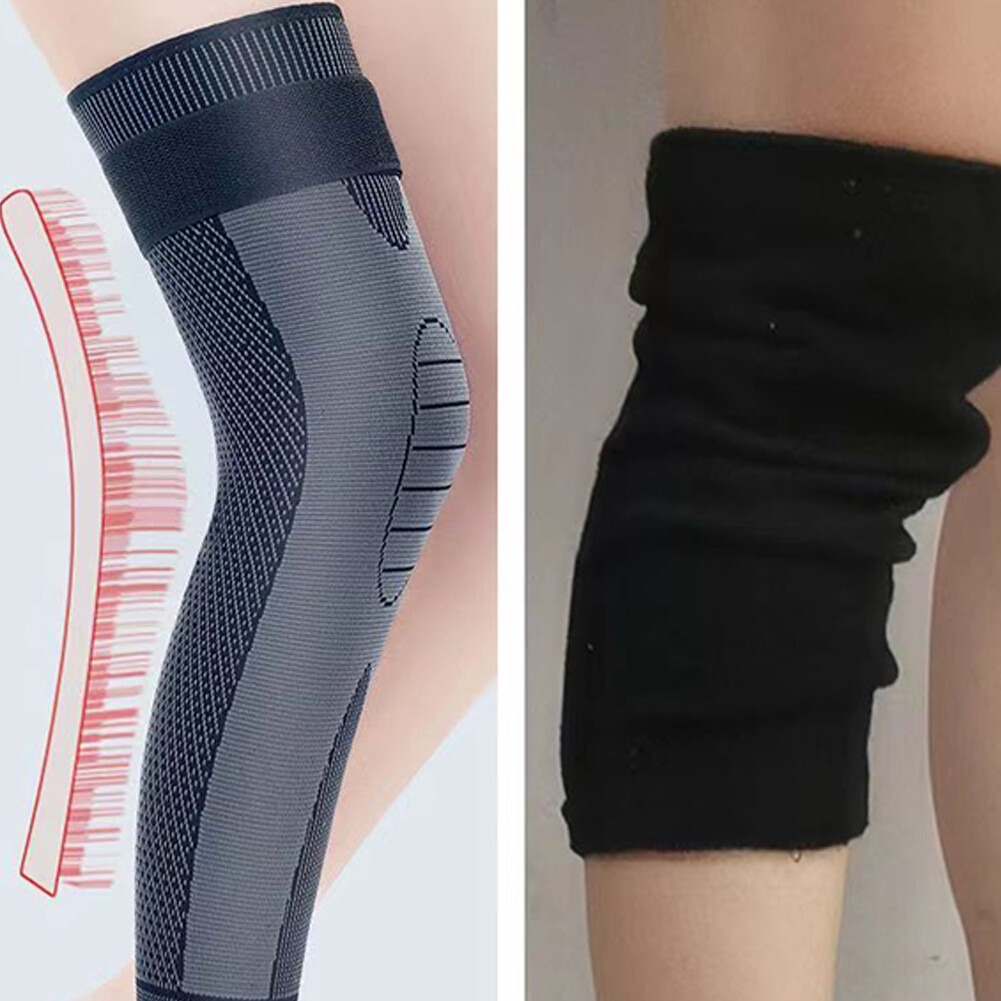 US 1-2 Pcs Full Leg Compression Sleeves Long Knee Braces Support Protector Sport