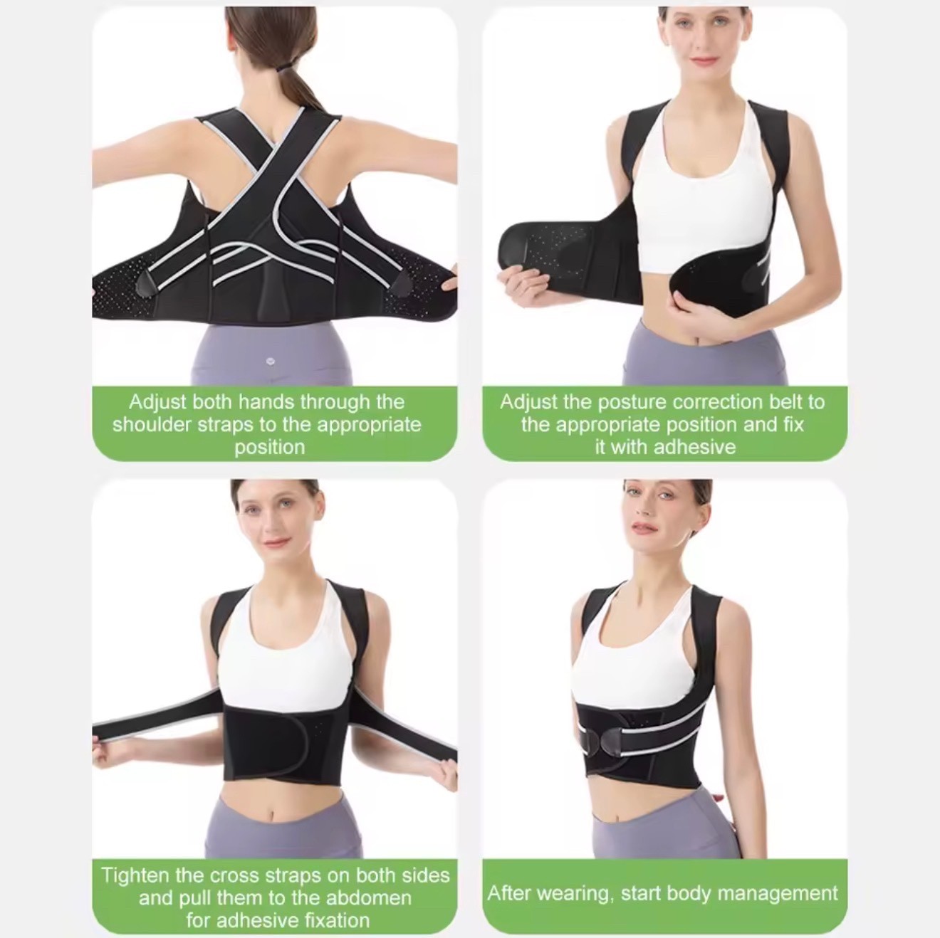 Brace Posture Corrector for Women – Adjustable Upper Back Pain Relief