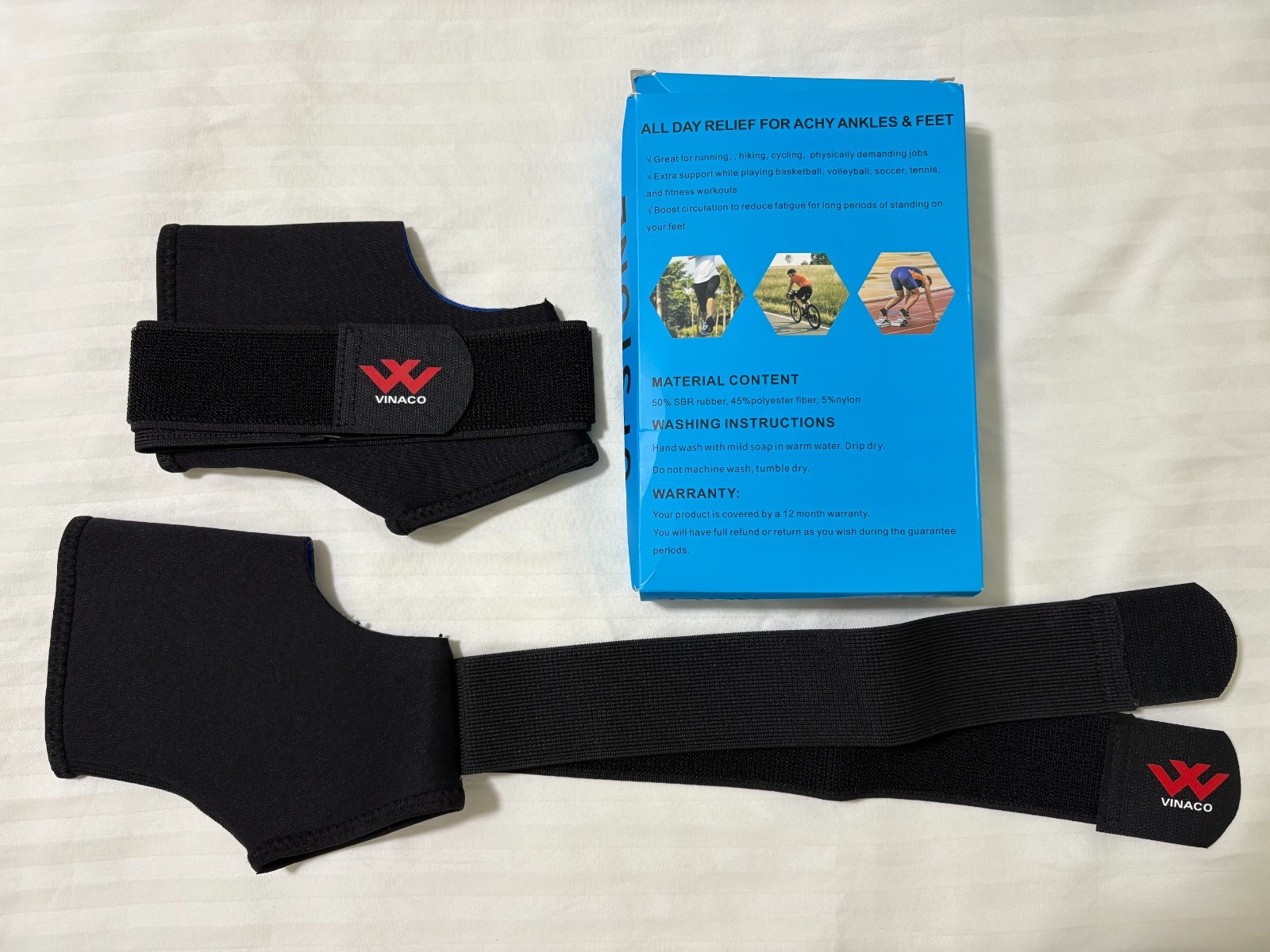 New – Vinaco 2 Adjustable Ankle Brace – Provide Pain Relief – Reduces Swelling