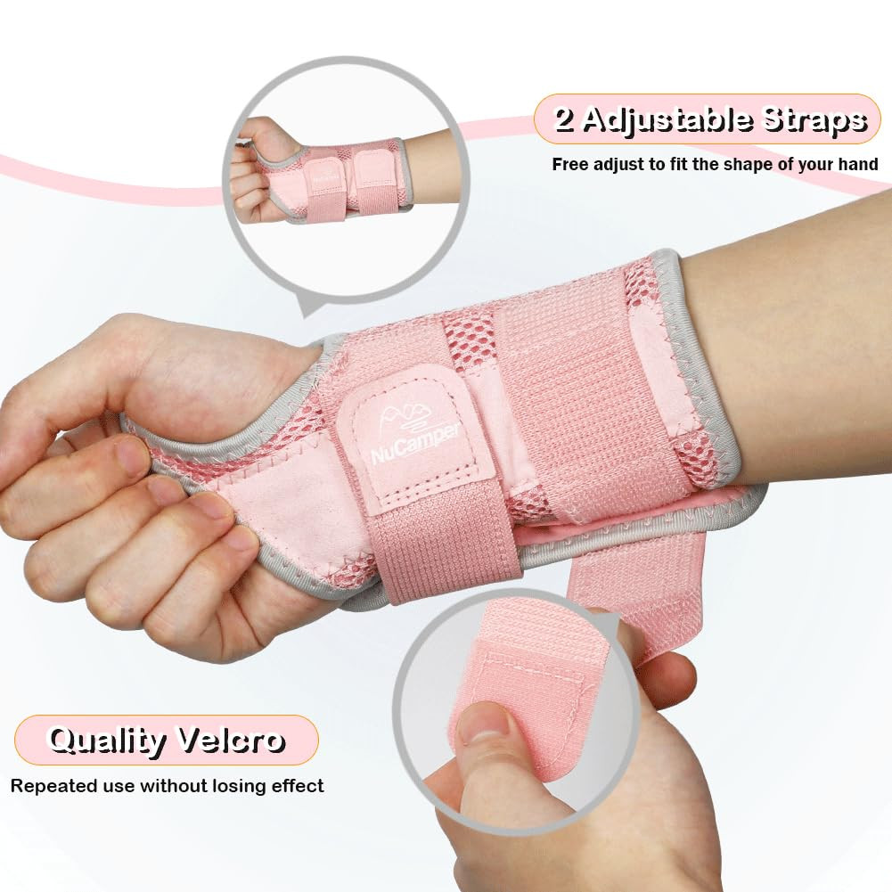Nucamper Wrist Brace for Carpal Tunnel Relief, Adjustable Wrist Support Splint H