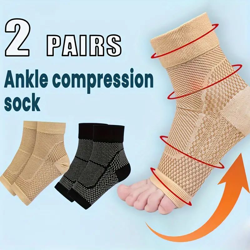 Ankle Support Brace Compression Sleeve Plantar Foot Fasciitis Socks Wrap Sports.