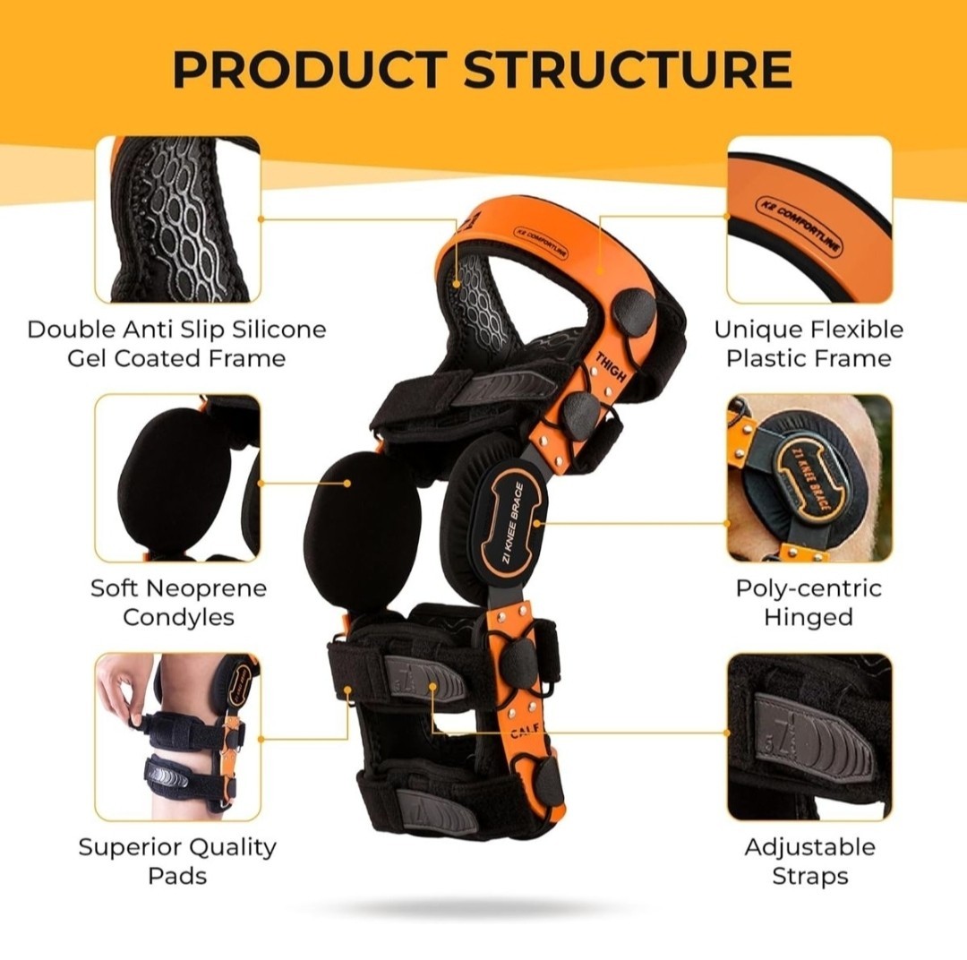 Z1 K2 Knee Brace for ACL Ligament Sports Injuries OA & Knee Pain for Men/Wmn S6