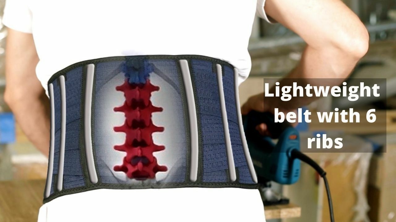 Back Support Belt Lower Lumbar Brace Core Waist Pain Rigid Light Thin Industrial