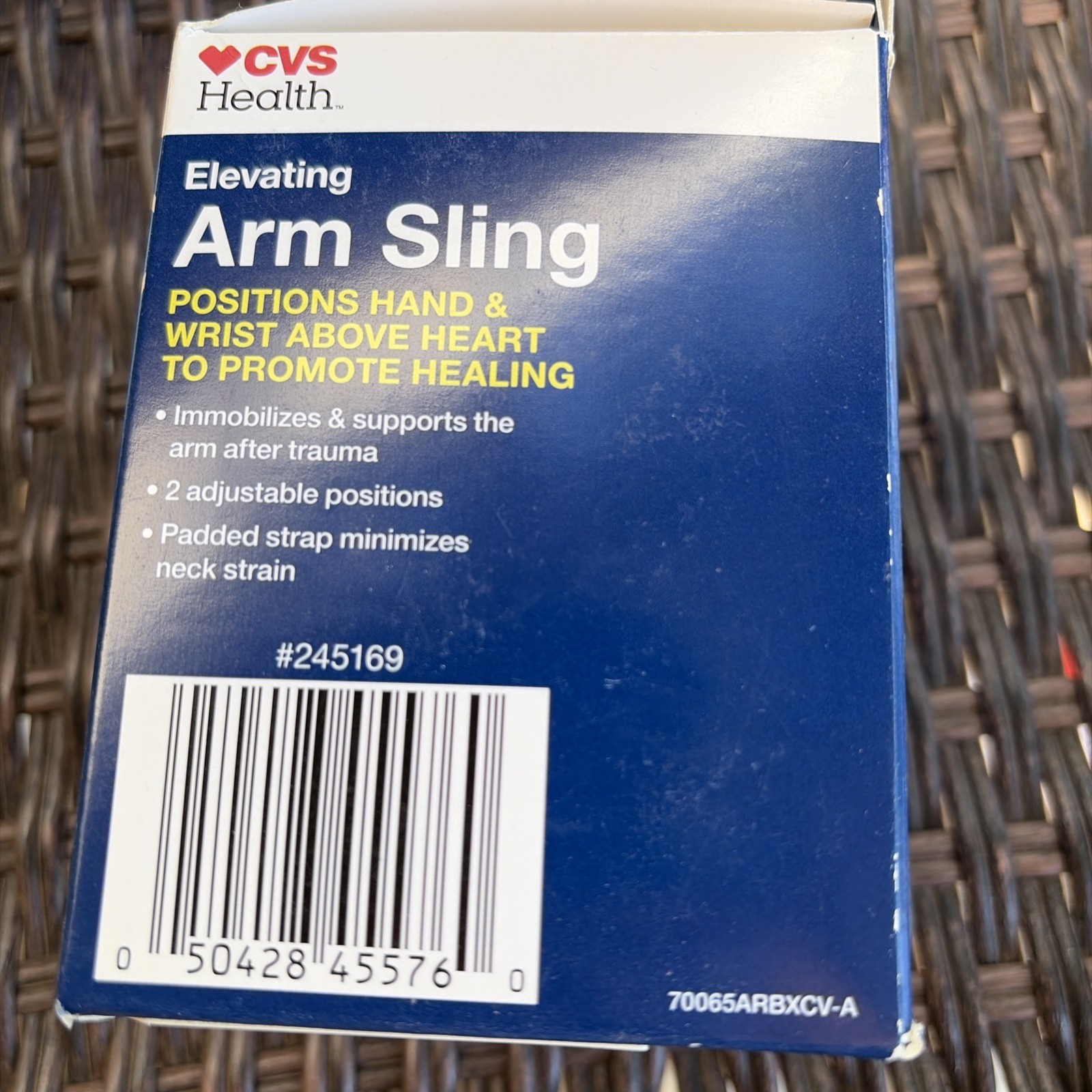 CVS “Elevating Arm Sling” Adult Adjust. Positions Right or Left Arm Padded Strap