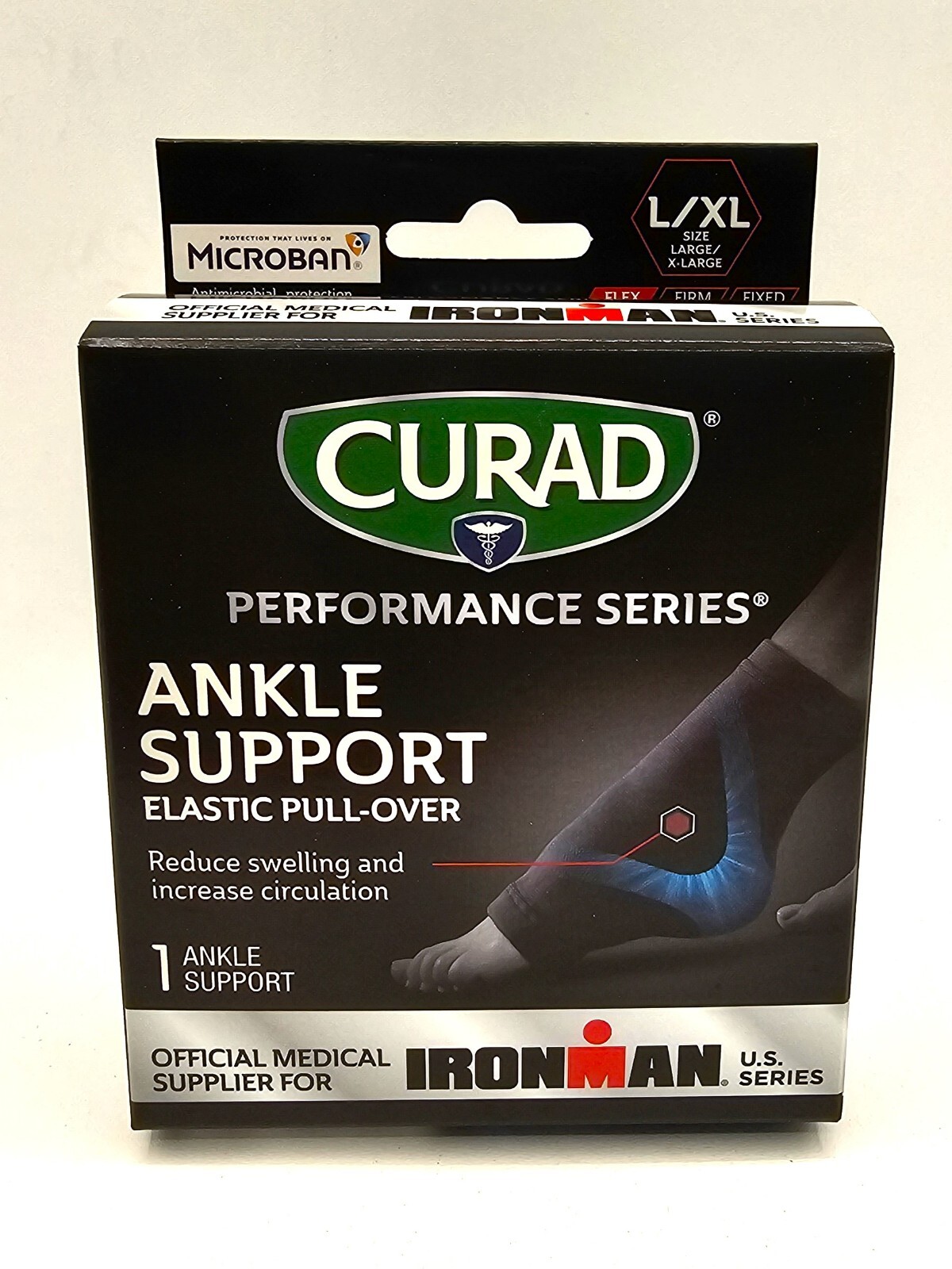 CURAD Size L/XL Elastic Pull-Over Ankle Support, Flex Support. New!