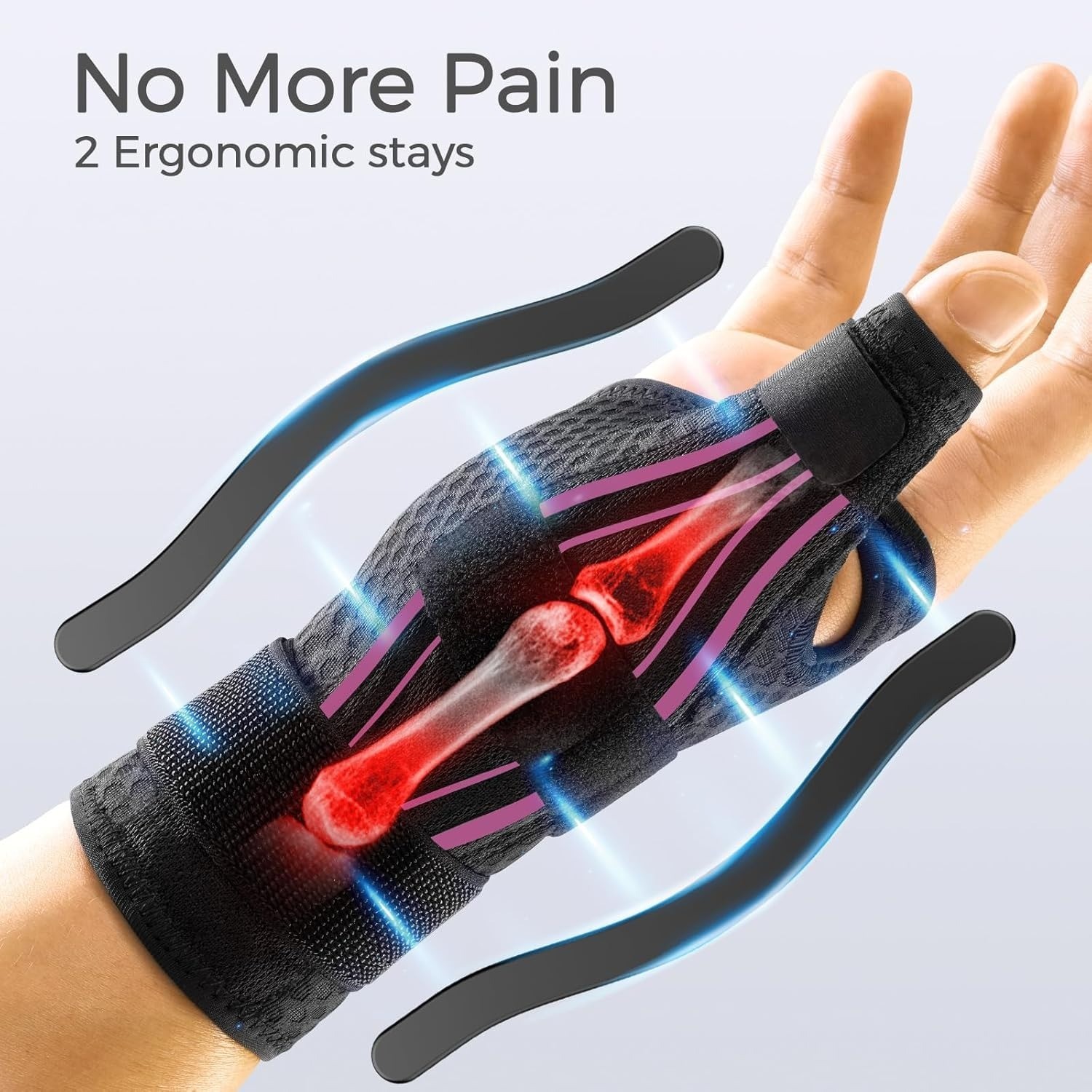 2 Pack Adjustable Thumb Brace Support Arthritis Splint Left Right Hand Wrist