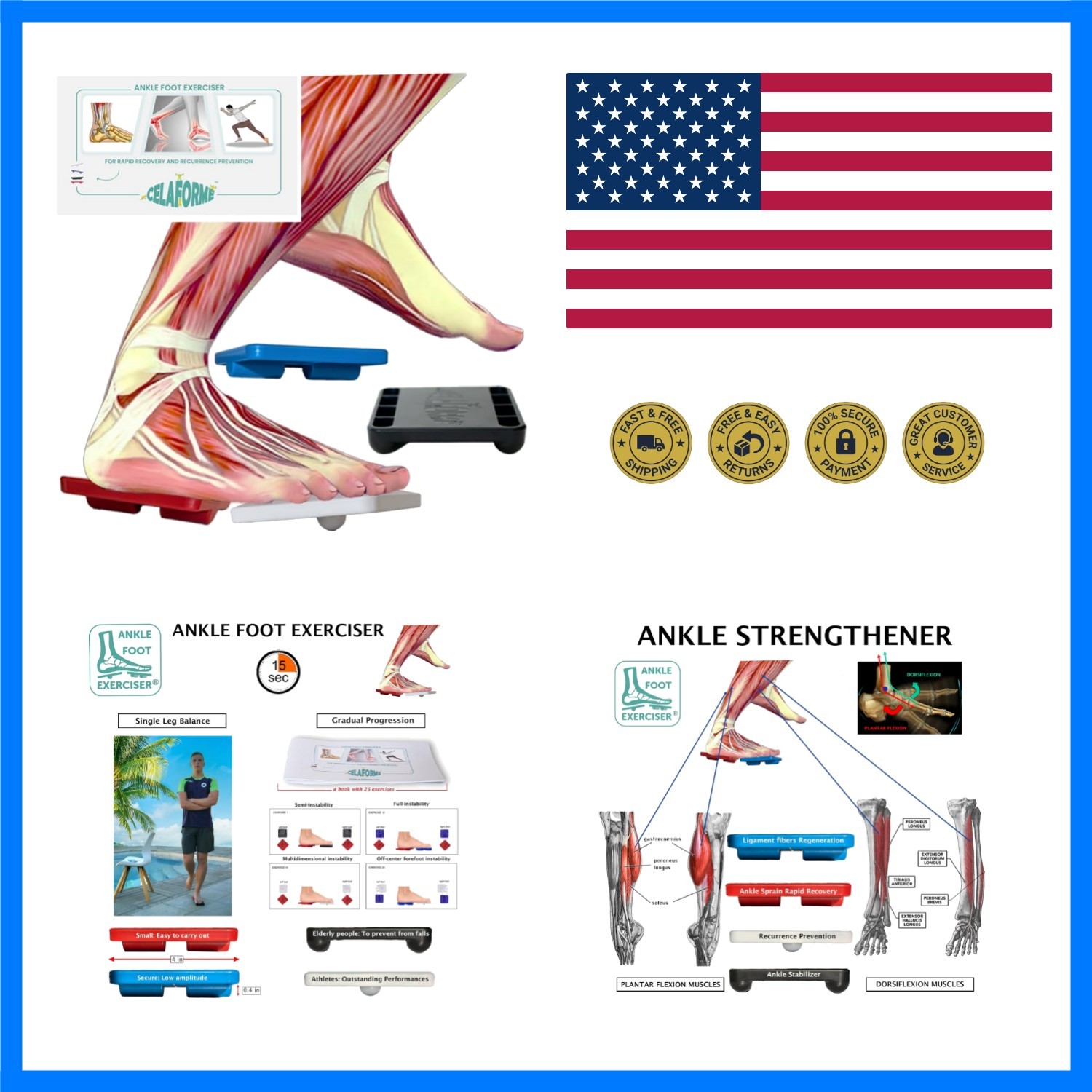 Ankle Foot Exerciser Ankle Strengthener for ankle sprain relief, Foot Strengt…