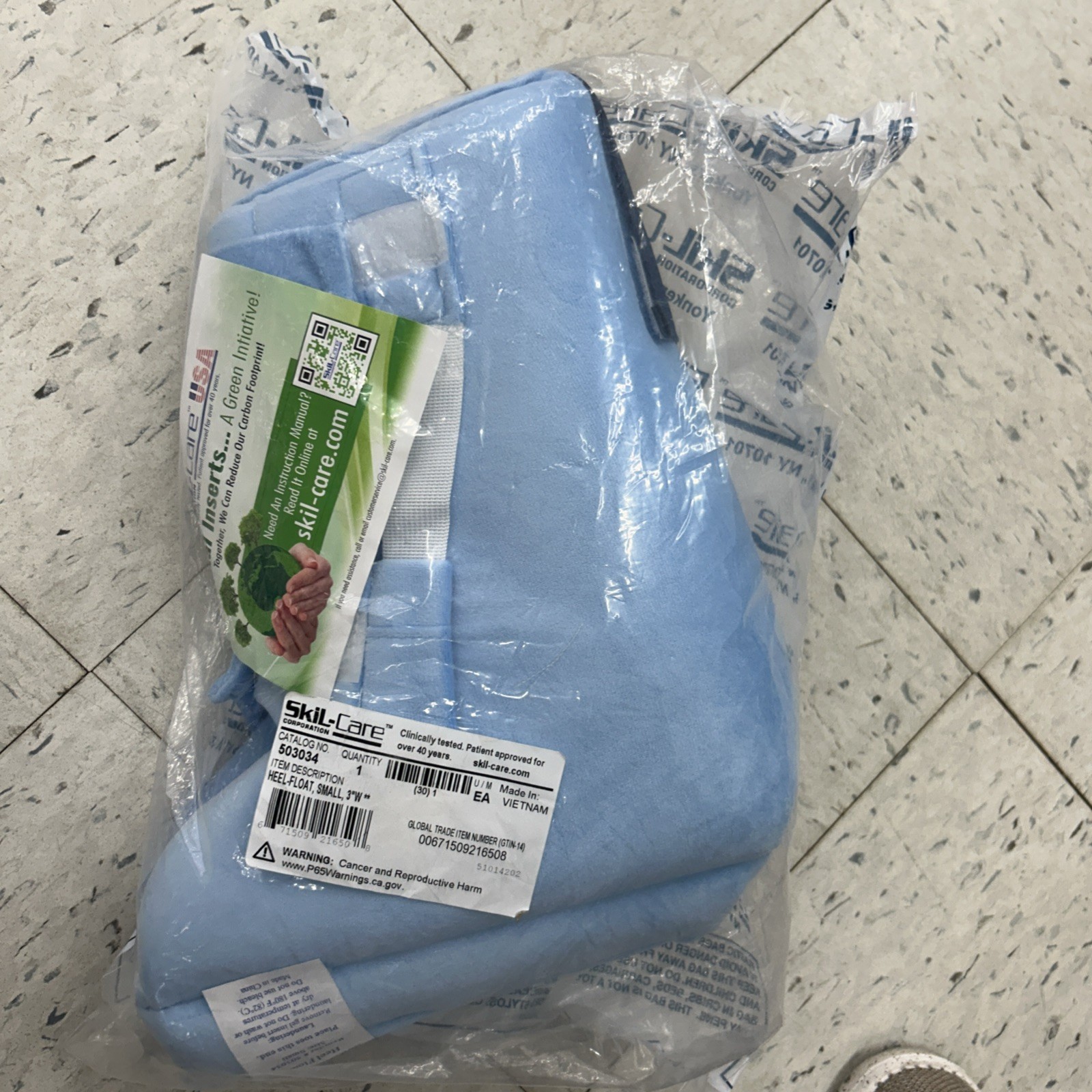 Skil Care Heel Float Boot, Zero Heel Pressure, With Cozy Cloth, 2 per pack Small