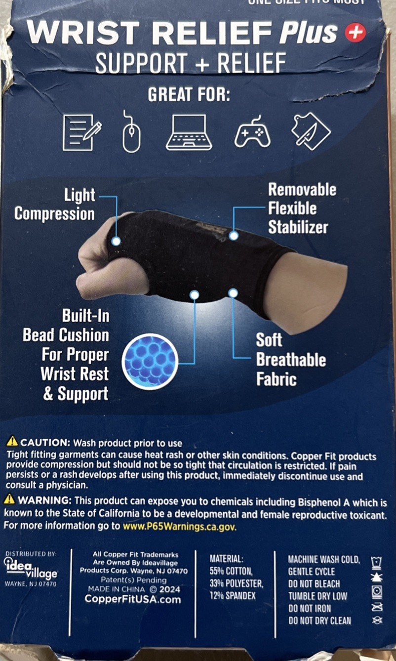 Copper Fit Support & Relief Left or Right Relief Plus Reversible Sleeve