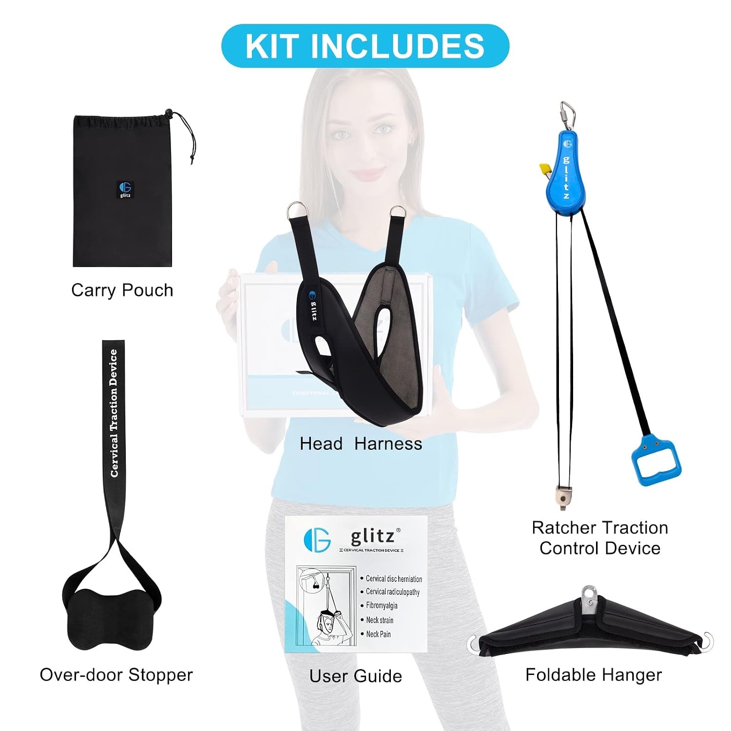Portable Cervical Neck Traction Device Home Use Neck Stretcher Hammock