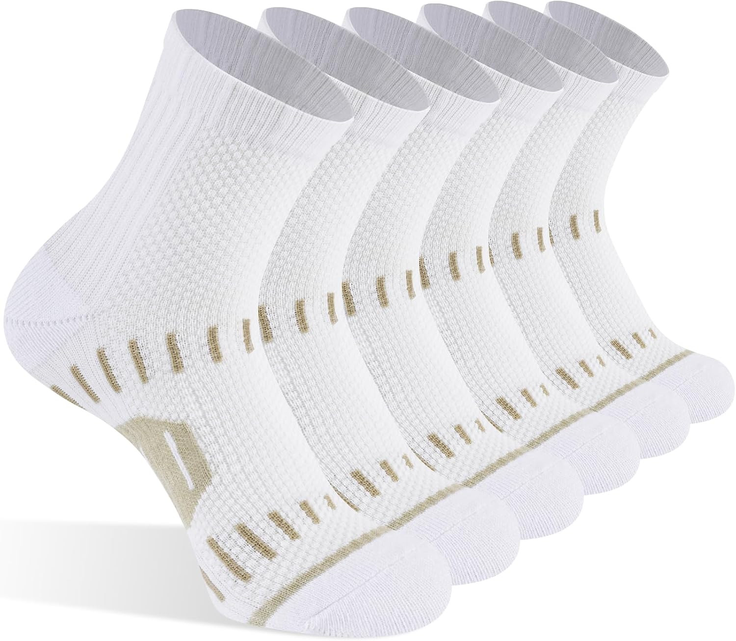 Copper Ankle Compression Socks for Men and Women(6 pairs), Breathable Arch Suppo