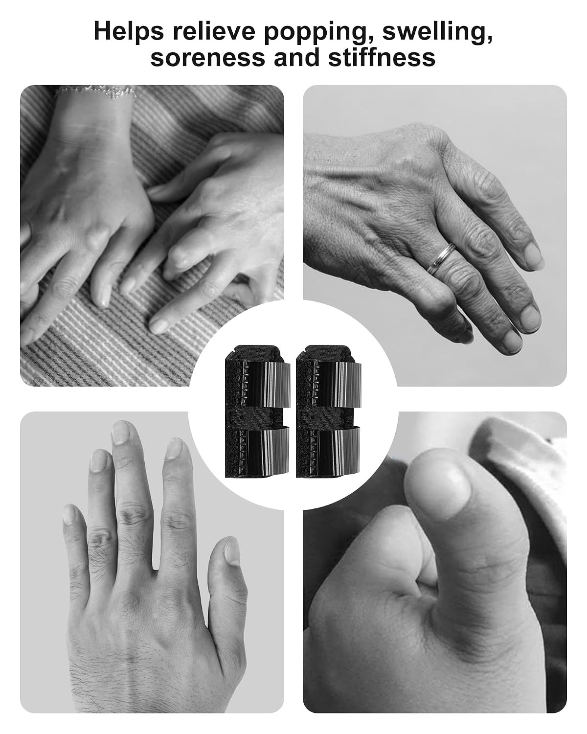 Finger Splint Kids, Trigger Finger Brace, 3 Pack, Small, Black | For Broken Fing