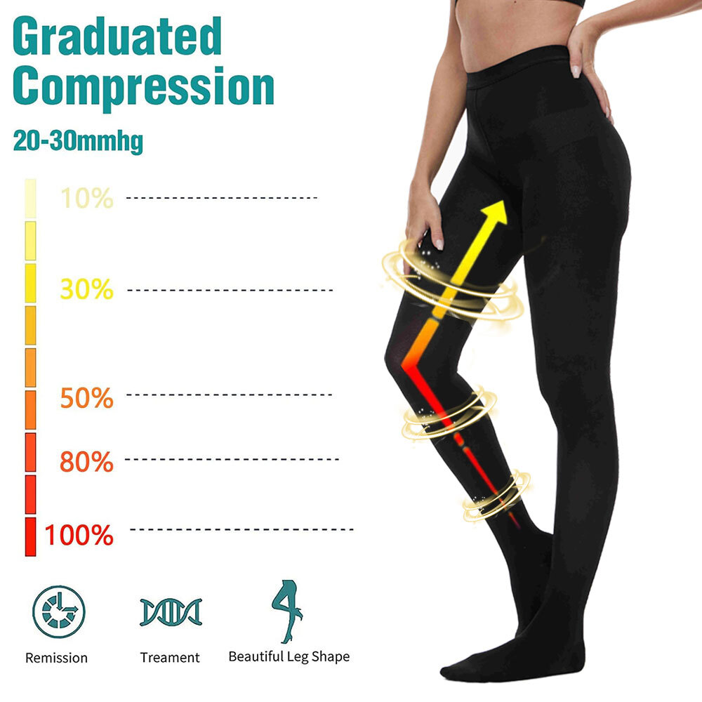 Compression Stockings Pantyhose 20-30 mmHg Support Varicose Veins Men Women Hose