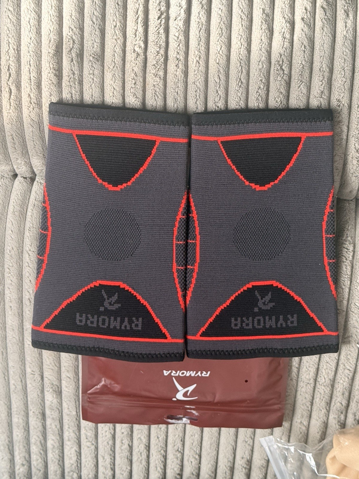 TWO PIECES ELBOW COMPRESSION SLEEVES IN A LARGE SIZE FOR PAIN RELIEF AND SUPPORT