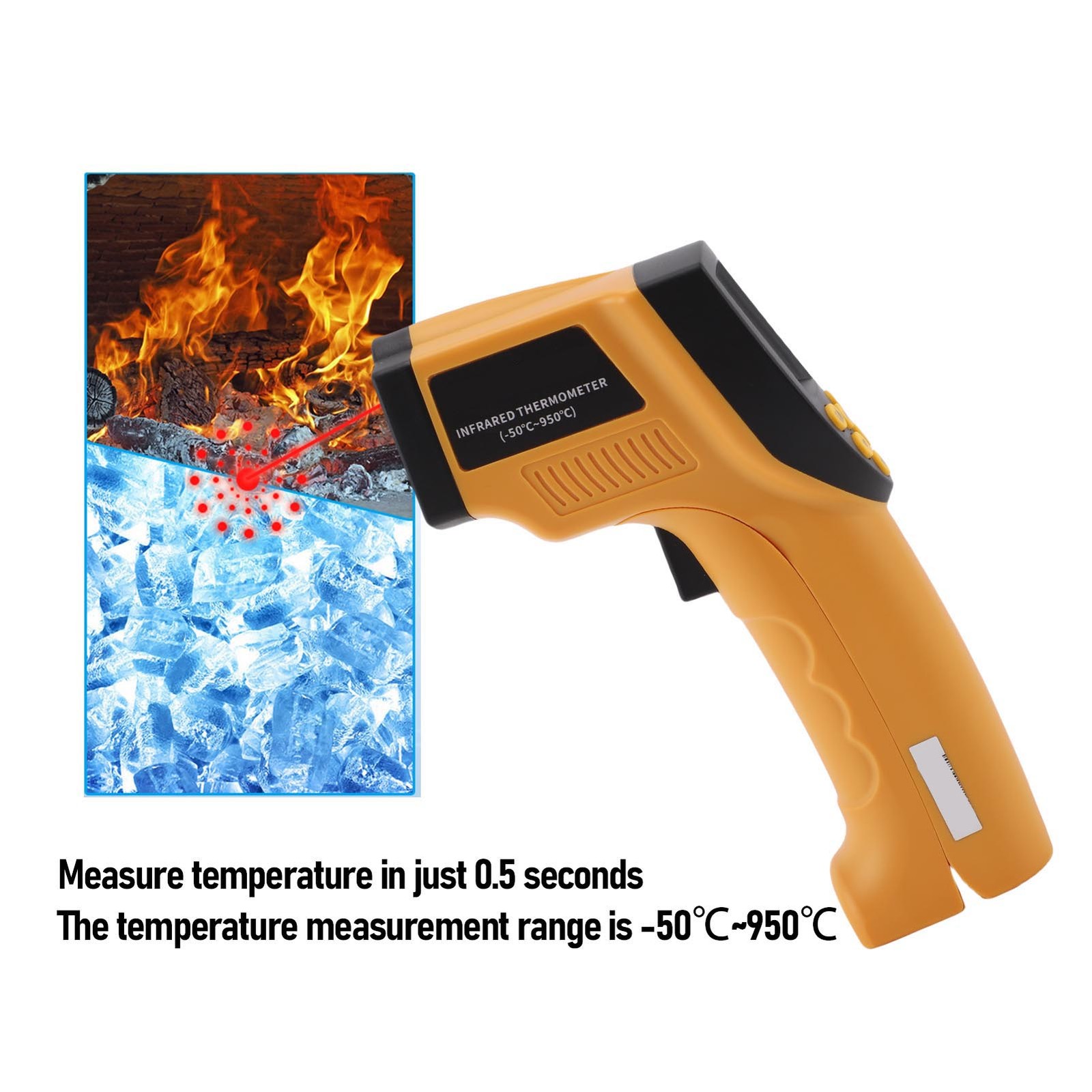 Infrared Thermometer -50 To 950 Degrees Celsius High Precise Digital Infrare BT0