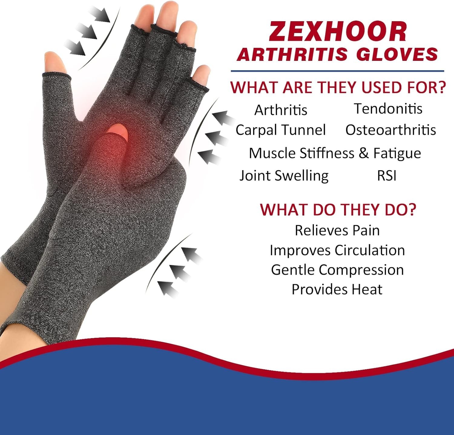 Breathable Fingerless Arthritis Gloves – Pain Relief & Comfort for Daily Use