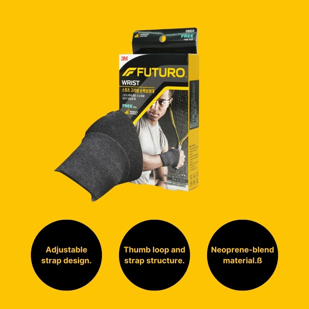 3M FUTURO Sport Wrist Support Brace Adjustable Free Size
