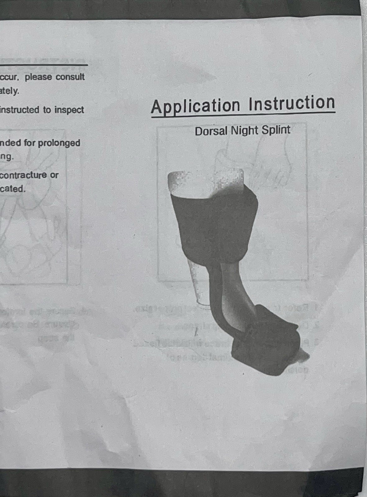 Dorsal Night Splint for Plantar Fasciitis & Post Achilles Repair | New – SM/MED