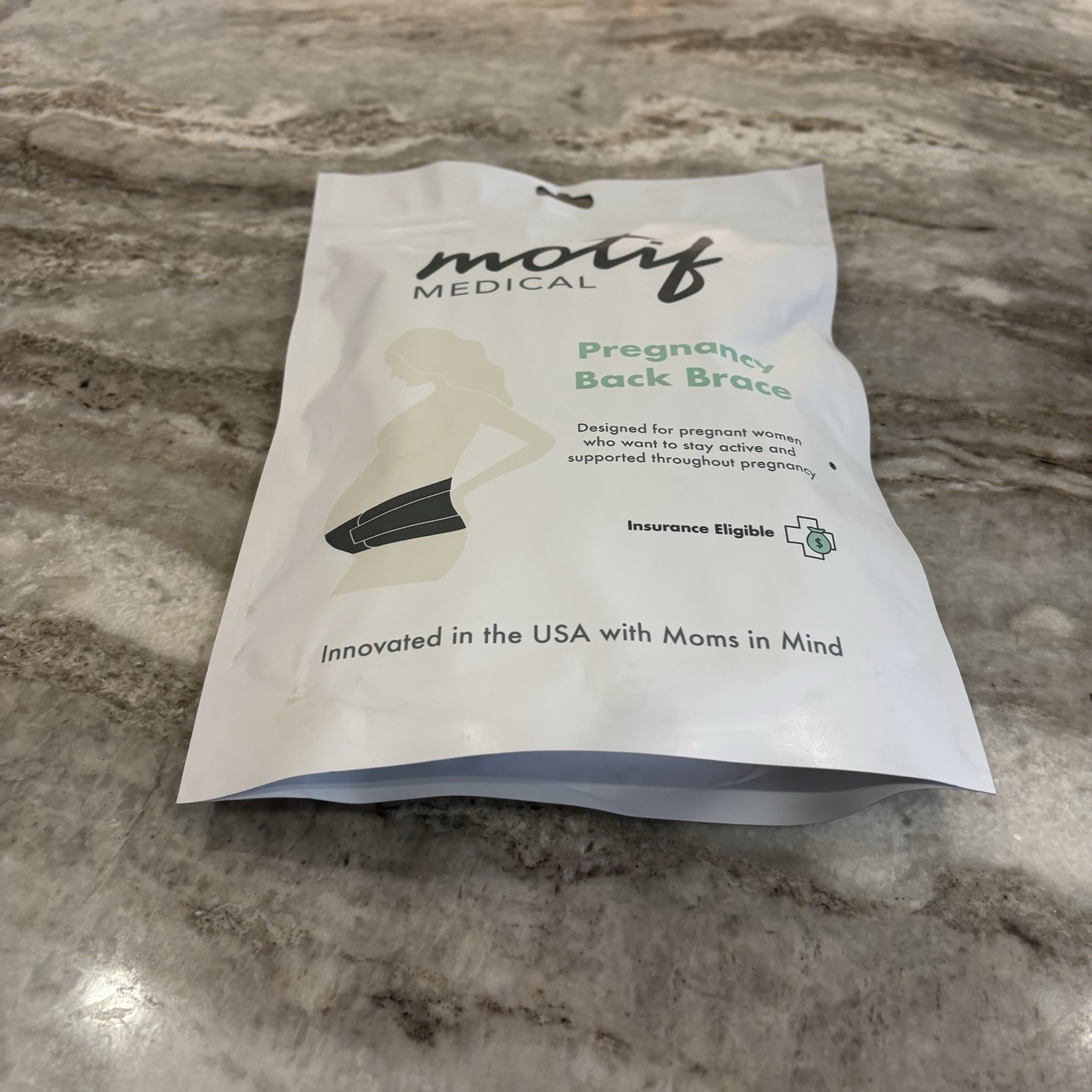 Motif Medical Pregnancy Back Brace Support Band Size Medium white AAA0016-03 NEW