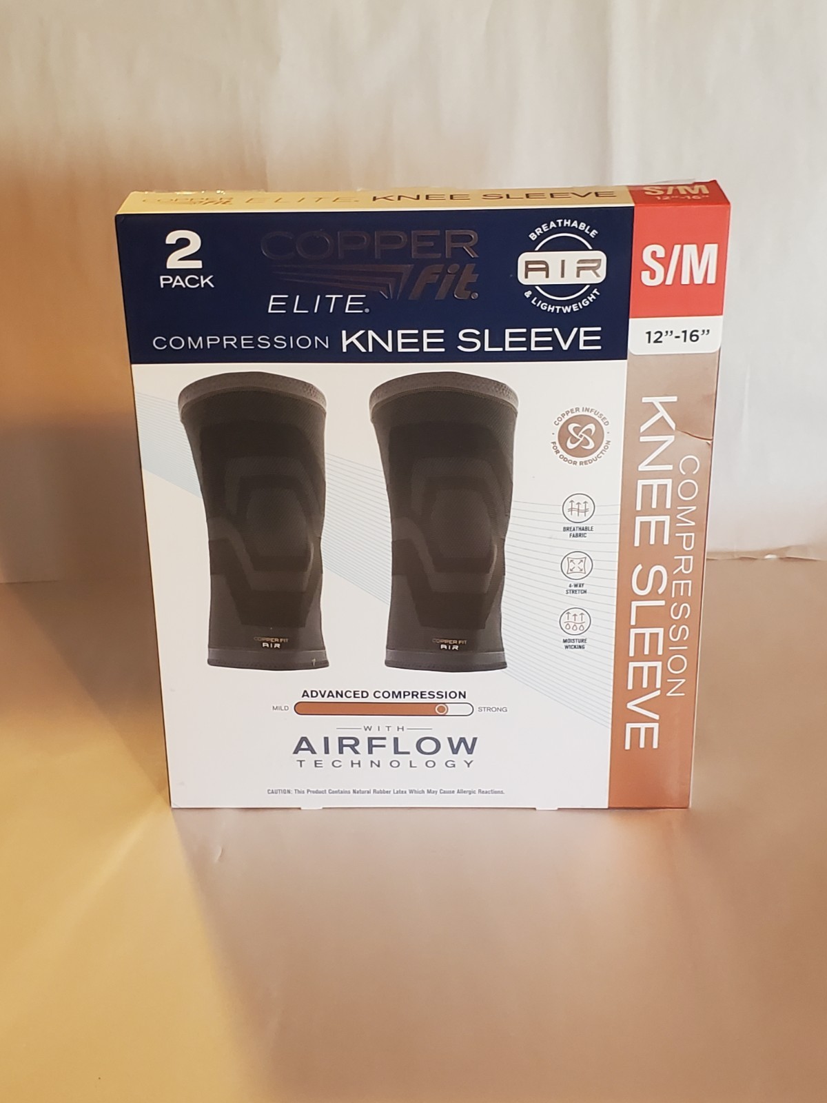 Copper Fit Elite Air Compression Knee Sleeve 2-Pack