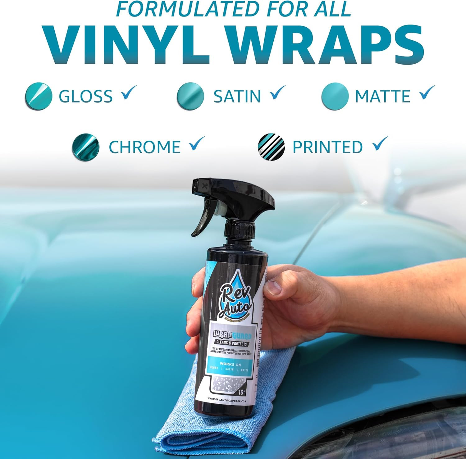 Wrap Guard – Cleans, Hydrates & Protects Car Vinyl | Vinyl Wrap Cleaner for Cars