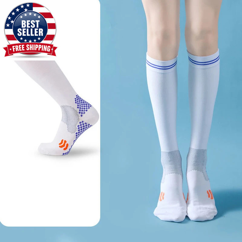 Sport Compression Socks Shock-Absorbing Anti-Slip Varicose Veins Socks Absorb Mo