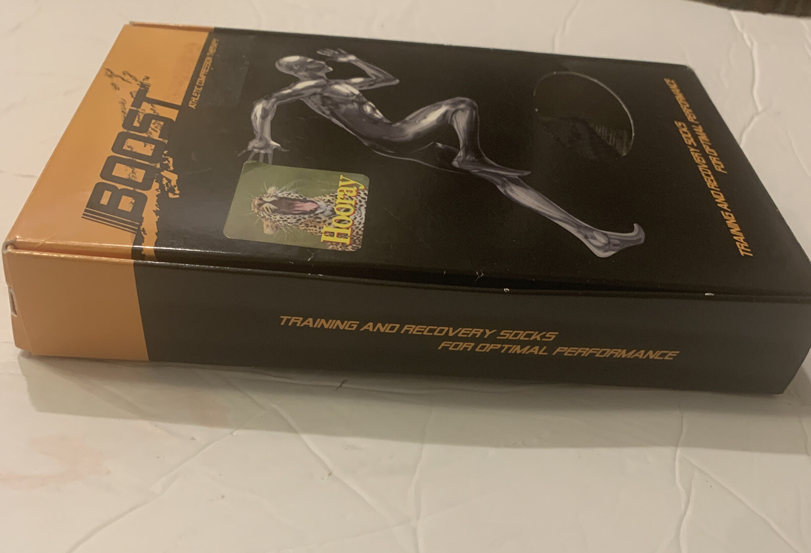 Boost Athletic Compression Socks for Men & Women (20-30mmHg) Black/Black Size B