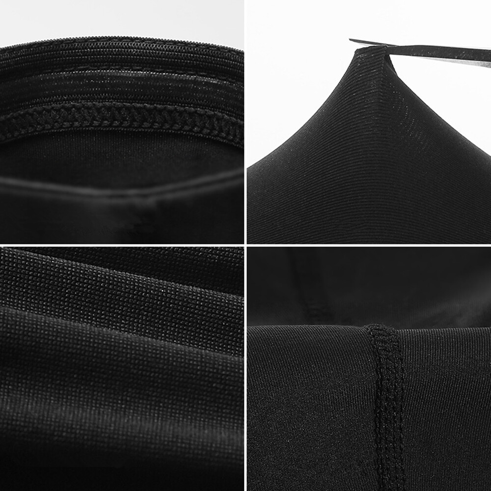 Black Compression Long Sleeve Support Leg Knee Pad Brace Sport Pain Guard 45cm