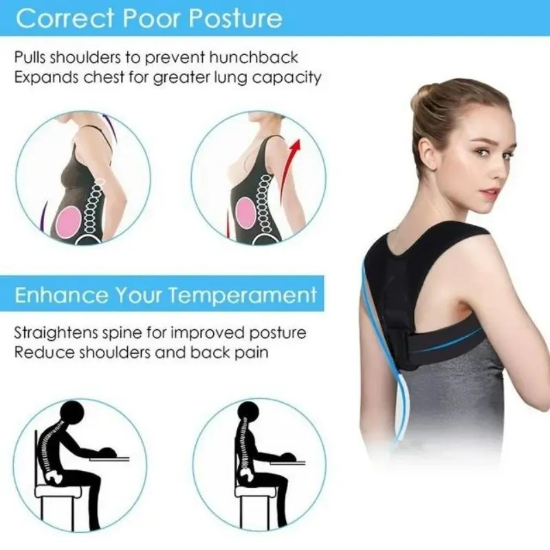 Back Posture Correction Belt Hunchback Corrector Men and Women Sitting Posture