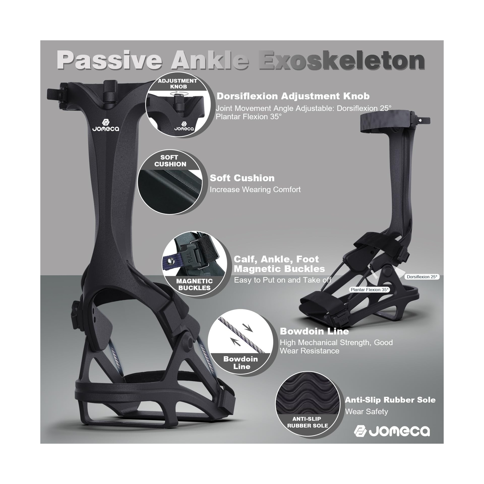 Ankle Joint Trainer Adjustable Dorsiflexion Torque for Foot Drop, Foot Varus …