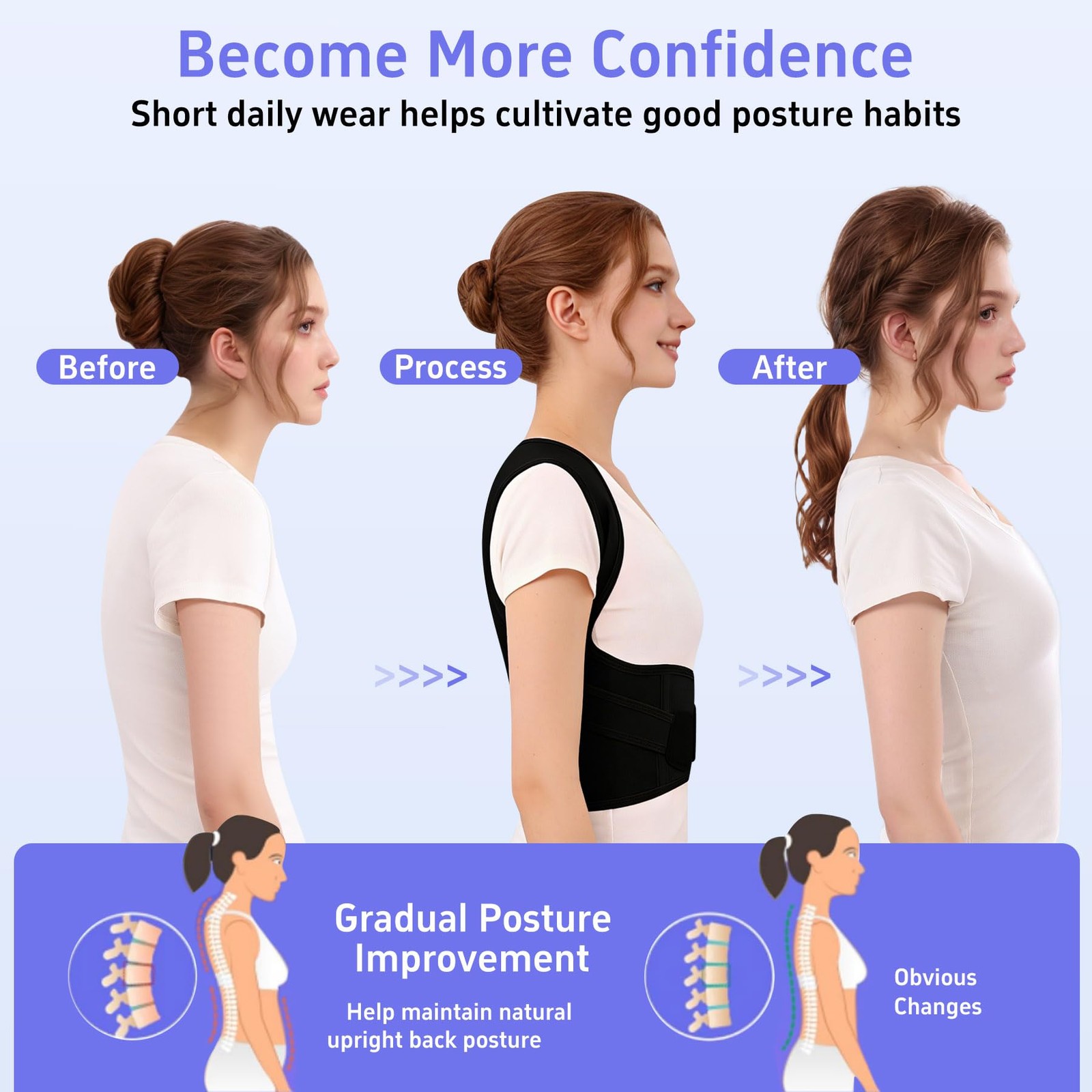 Back Brace Posture Corrector for and Men Upgraded Dynamic Traction Correction…