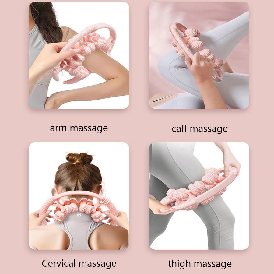 32 Wheel Leg Massager Roller Ring Calf Thigh Muscle Relax Fitness Leg Slimming T