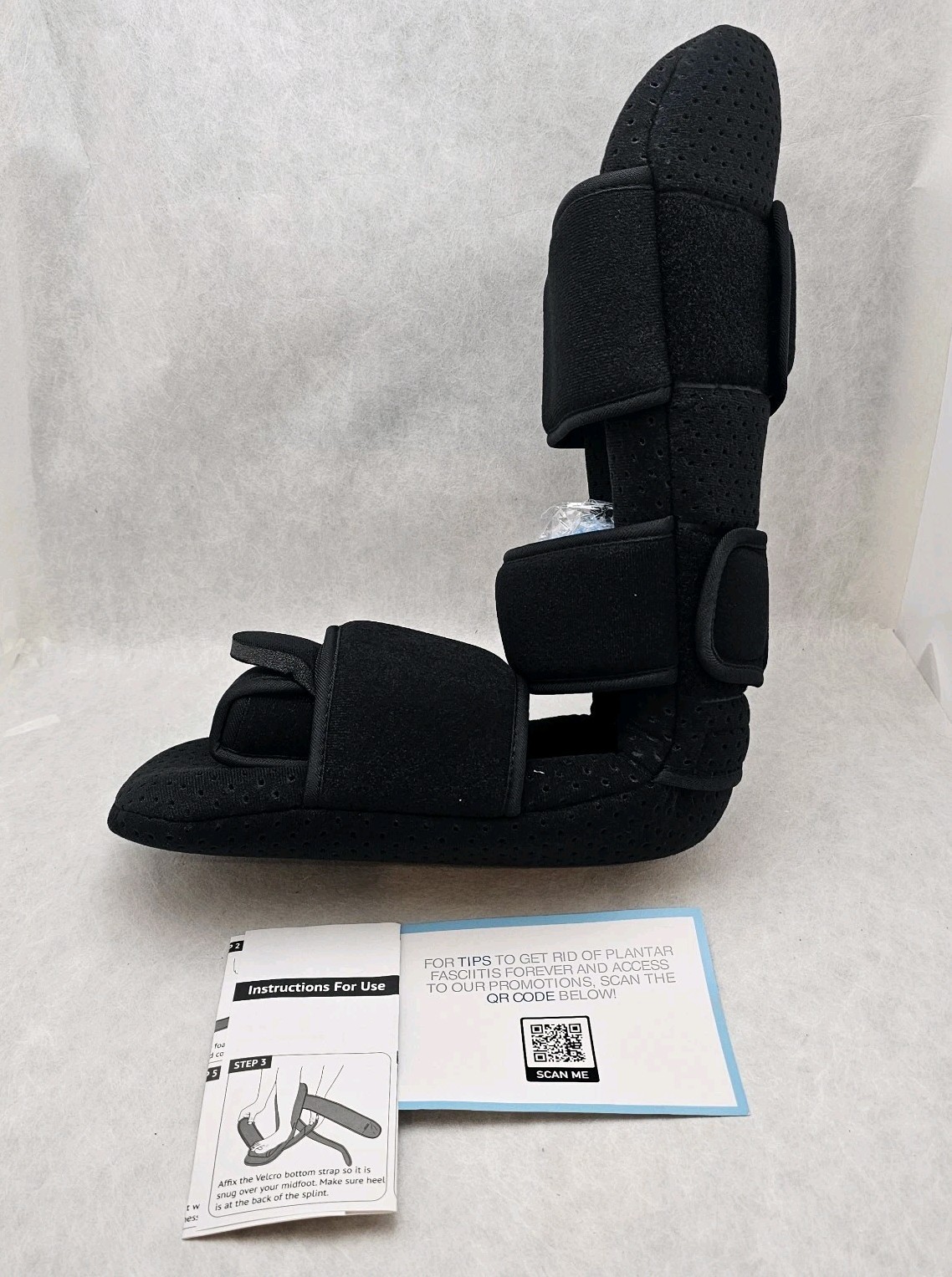 NIB – Z ATHLETICS Plantar Fasciitis Night Splint – Adjustable Foot Medium Black
