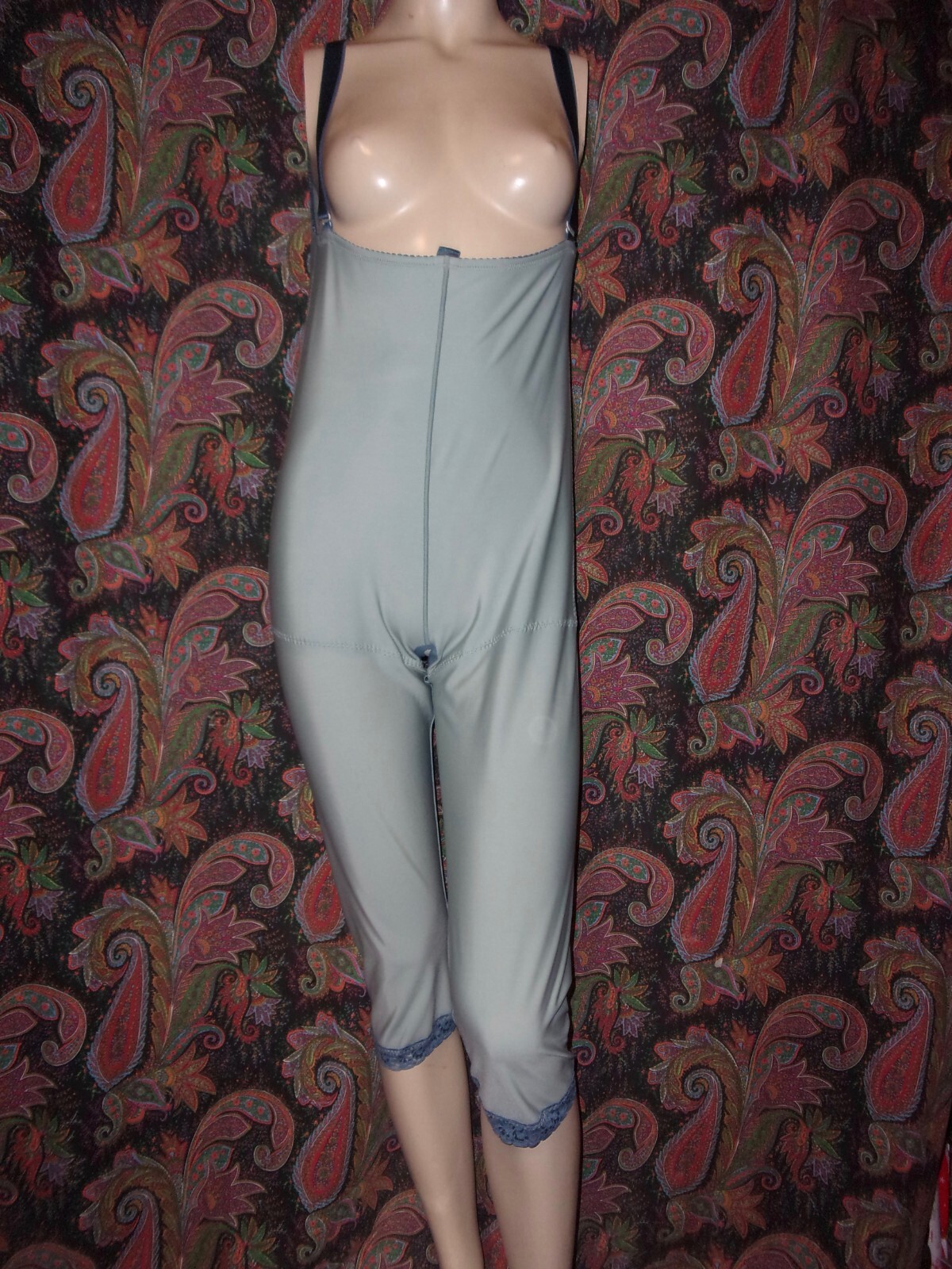 Isavela Blue BS06 Stage 2 Body Suit With Suspenders Below Knee Length 2XL